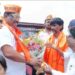 मराठा आरक्षणासाठी शांतता रॅली : मराठा योद्धा मनोज जरांगे यांच्याकडून वीर धाराऊ माता गाडे पाटील यांच्या शिवकालीन समाधी स्थळाचे घेन्यात आले दर्शन