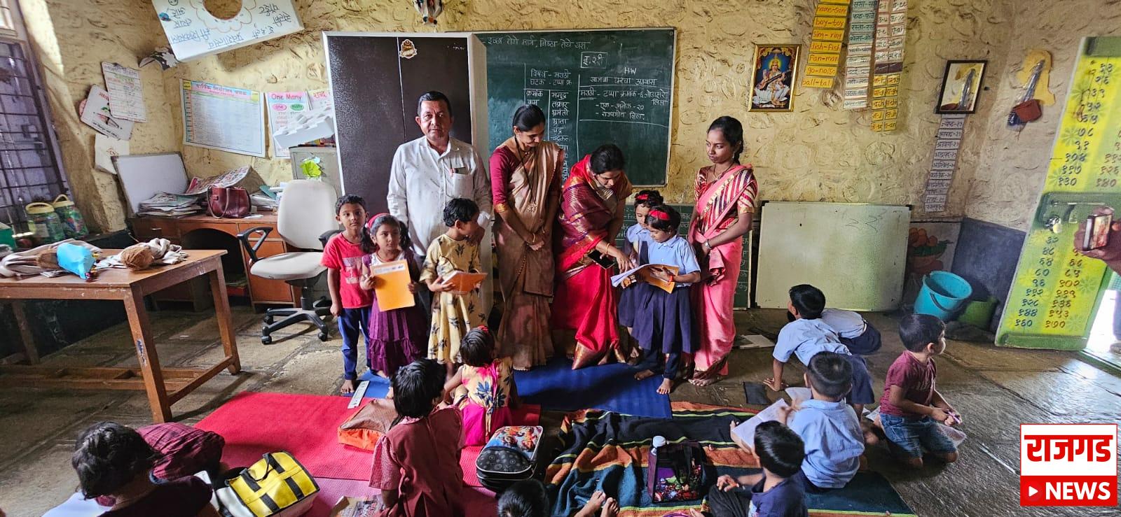 न्हावीच्या जिल्हा परिषद शाळेतील उपक्रम वैविध्यपूर्णः मा. जिल्हा परिषद सदस्या शलाका कोंडी यांनी दिली शाळेला भेट