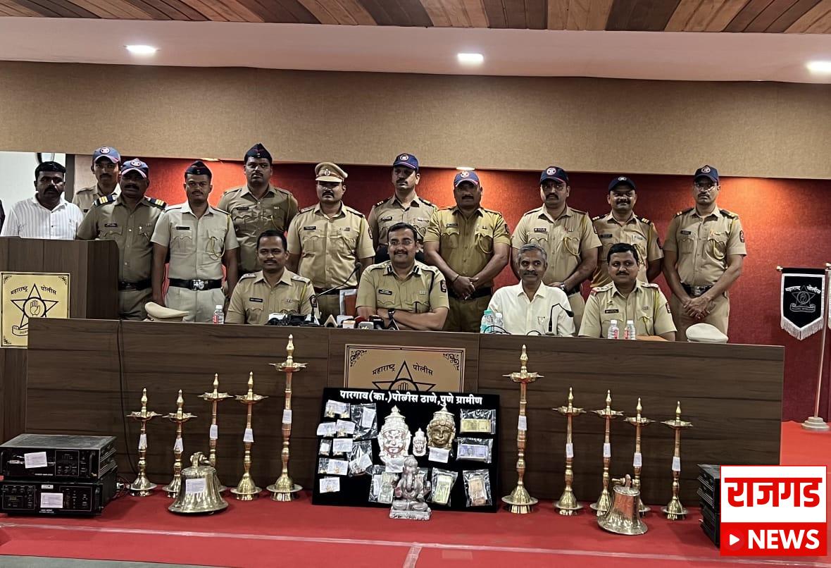 पुणे ग्रामीण पोलिसांची धडाकेबाज कामगिरी; मंदिरातील चोरी करणाऱ्या सराईत गुन्हेगाराला सापळा रचून केली अटक
