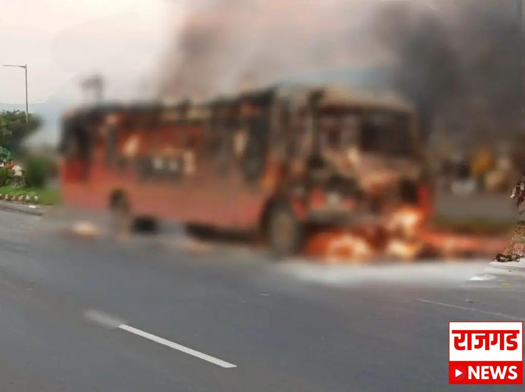 भीषण आग अपघातः कंन्ट्रोल सुटला अन् एसटीने दुचाकीस्वाराला चिरडले