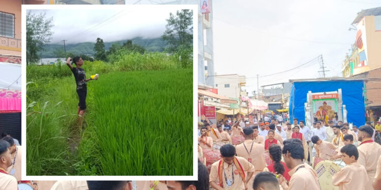 आगमन गणरायाचे – अजुनही ग्रामीण भागातून शेतात मोदक टाकण्याची प्रथा पारंपरिक पध्दतीने पुर्ववत