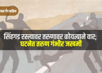 पुणेः शहरात कोयता गँग सक्रिय? सिंहगड रस्त्यावर तरुणावर कोयत्याने वार; घटनेत तरुण गंभीर जखमी