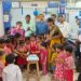 वाढदिवसः बँक ऑफ इंडियाचा ११९ वा वर्धापन दिन पिसर्वेतील शाखेत चिमुकल्यांच्या हस्ते केक कापून साजरा