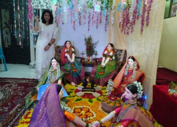 गौरी गणपतीच्या सणालाः लोप पावत चाललेल्या घाणा संस्कृतीची आरास; जुन्या आठवणींना मिळाला उजाळा