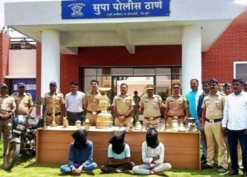 सुपा पोलिसांची कामगिरीः मंदिरातील चोरी करणाऱ्या आरोपींच्या सिनेस्टाईने पाठलाग करीत आवळल्या मुसक्या