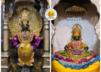 पंढरपूरः अलंकार सुशोभित सजली पंढरीची रुक्मिणीदेवी, तर दिमाखदार पोशाखात शोभले विठ्ठल भारी!