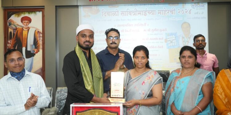 सामाजिक कार्याची दखलः शिरवळच्या साहिल काझी यांच्या सामाजिक कार्याचा नायगावातील कार्यक्रमात सन्मान