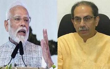 पंतप्रधान नरेंद्र मोदींच्या सभेआधी ‘हे’ पोस्टर पुणेकरांचे लक्ष वेधून घेतयं; मोदींच्या हाती धनुष्यबाण: विकासाचं लाडकं नाव धनुष्यबाणची टॅगलाईन