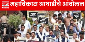 Nagpur Adhivishan: कापूस, सोयाबीन, तूर पिकाला हमीभाव मिळावा; महाविकास आघाडीतील नेत्यांचे विधिमंडळाच्या पायऱ्यांवर आंदोलन
