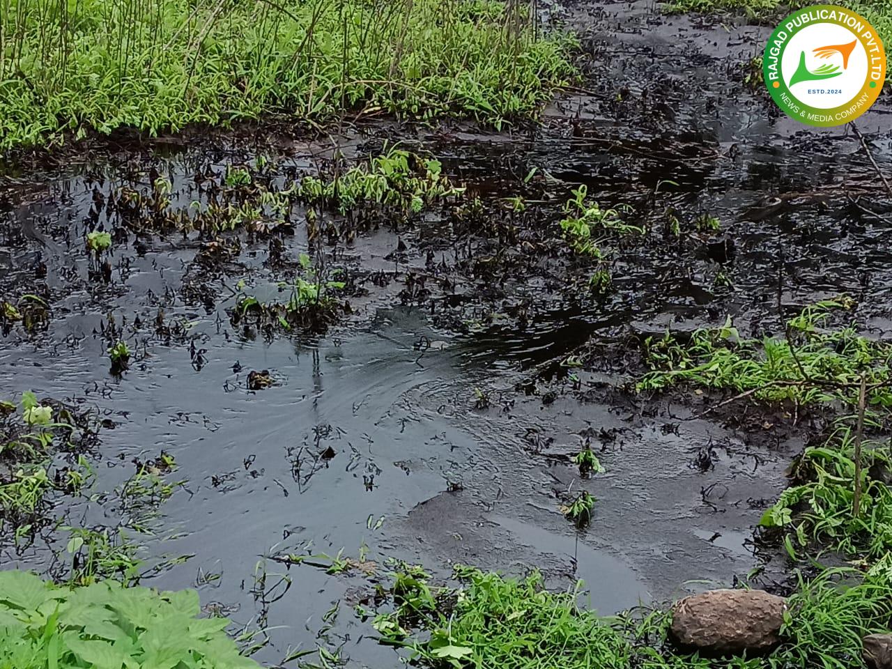 धांगवडीतील शेतात रासायनिक टँकर फेकल्याने ओढ्यासह विहीर व नदी प्रदूषणाच्या धोक्यात