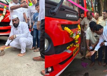 भोरमध्ये एसटी बस लोकार्पण सोहळ्यावेळी भाजप व राष्ट्रवादीत श्रेयवादाचा कलगीतुरा