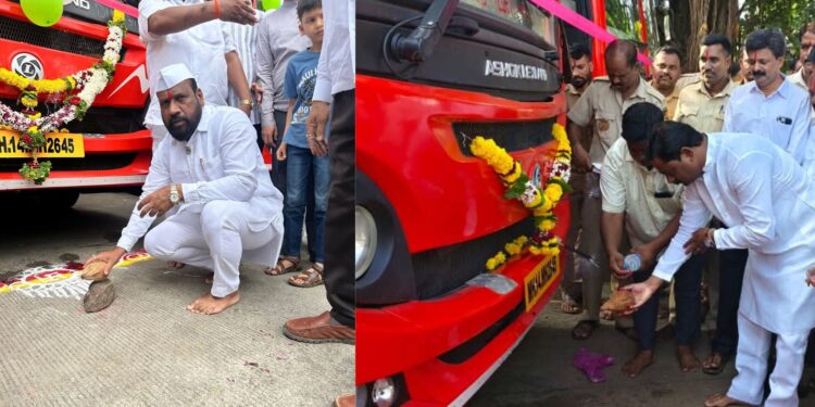 भोरमध्ये एसटी बस लोकार्पण सोहळ्यावेळी भाजप व राष्ट्रवादीत श्रेयवादाचा कलगीतुरा