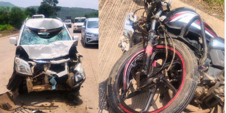 कापूरव्होळ- भोर रस्त्यावर दुचाकी व कार अपघातात तरुणाचा मृत्यू, एकजण गंभीर जखमी