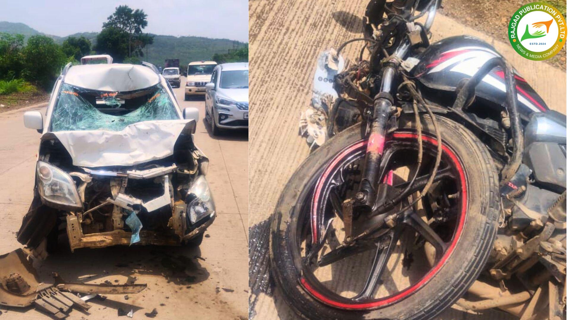 कापूरव्होळ- भोर रस्त्यावर दुचाकी व कार अपघातात तरुणाचा मृत्यू, एकजण गंभीर जखमी