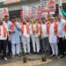 मनसेकडून नसरापूर – वेल्हे रस्त्यावर खड्यात झाडे लावून प्रशासनाचा निषेध 