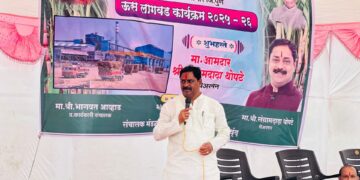 राजगड सहकारी साखर कारखान्याच्या ऊस लागवडीचा शुभारंभ थेट शेतकऱ्यांच्या शेताच्या बांधावर ऊसाची रोपे उपलब्ध