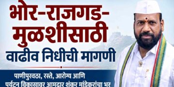 भोर-राजगड-मुळशीसाठी वाढीव निधीची मागणी पाणीपुरवठा, रस्ते, आरोग्य आणि पर्यटन विकासावर आमदार शंकर मांडेकरांचा भर