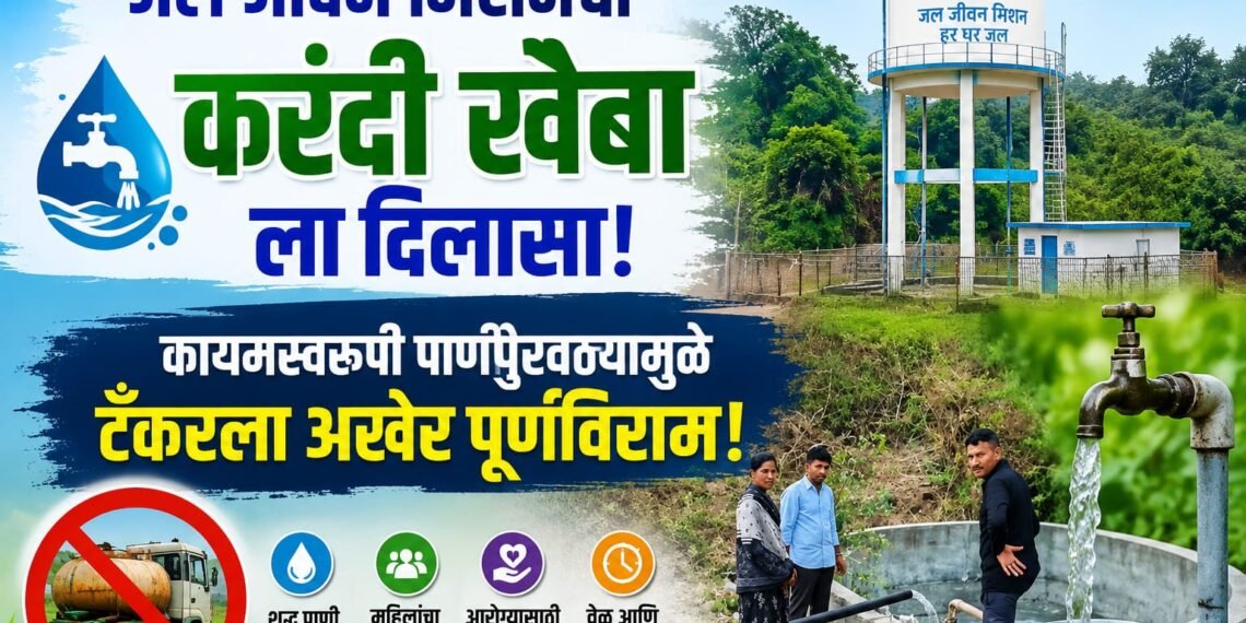 जल जीवन मिशनचा करंदी खेबाला दिलासा; कायमस्वरूपी पाणीपुरवठ्यामुळे टँकरला अखेर पूर्णविराम